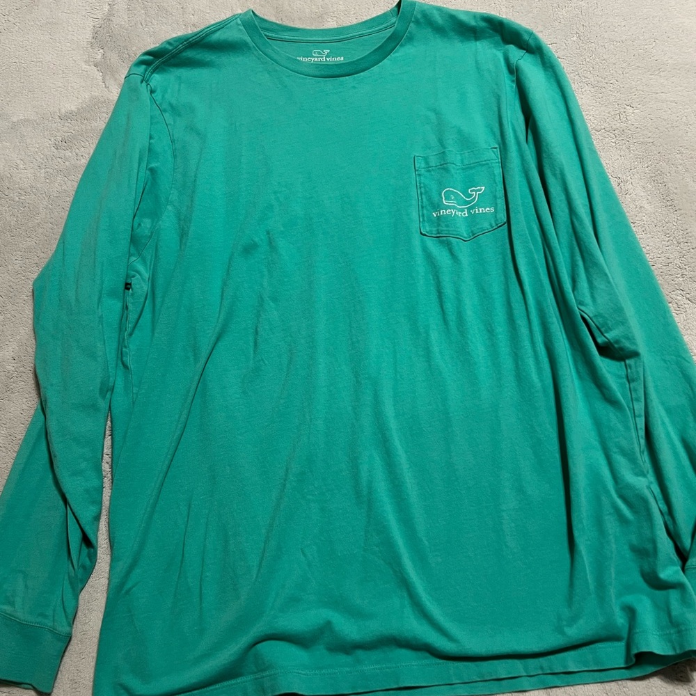 Teal Vineyard Vines shirt